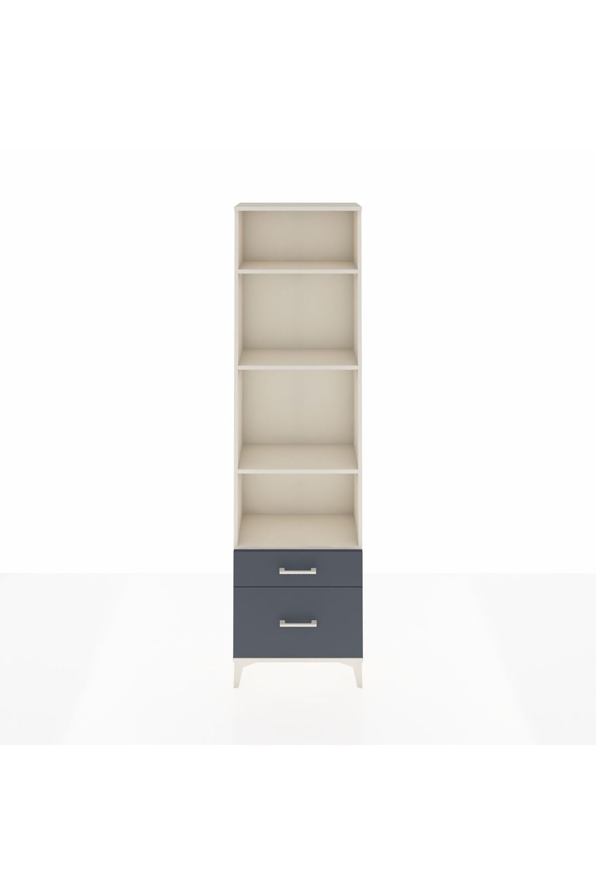 Arges Dolap 4 Raflı 2 Çekmeceli 60x30x221 Aytaşı-Antrasit