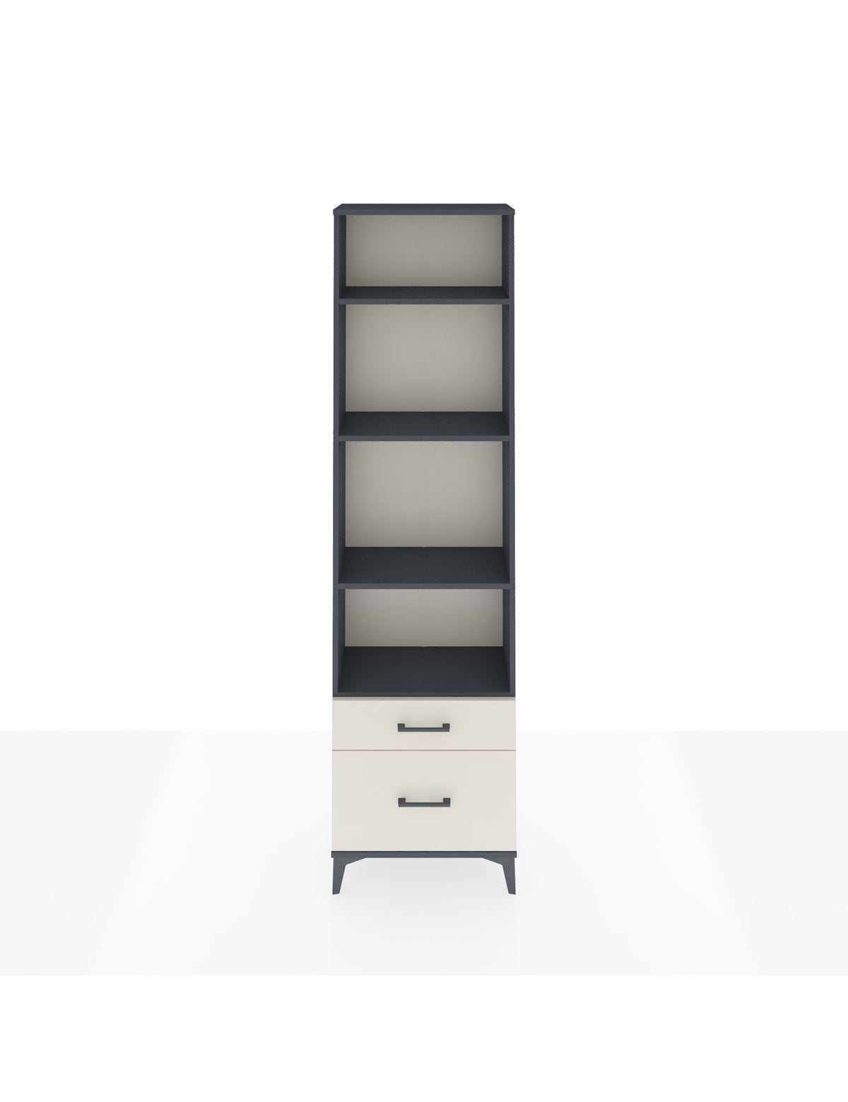 Arges Dolap 4 Raflı 2 Çekmeceli 60x30x221 Antrasit-Aytaşı