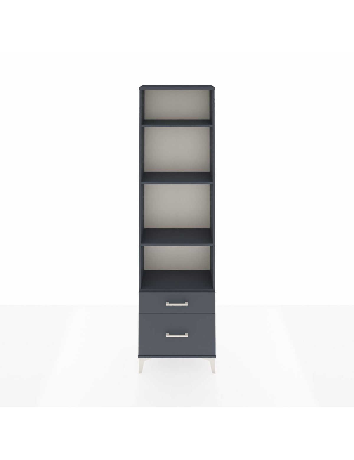 Arges Dolap 4 Raflı 2 Çekmeceli 60x30x221 Antrasit-Antrasit