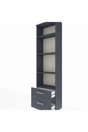 Arges Dolap 4 Raflı 2 Çekmeceli 60x30x221 Antrasit-Antrasit