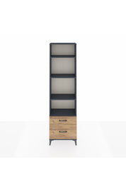 Arges Dolap 4 Raflı 2 Çekmeceli 60x30x221 Antrasit-Çam