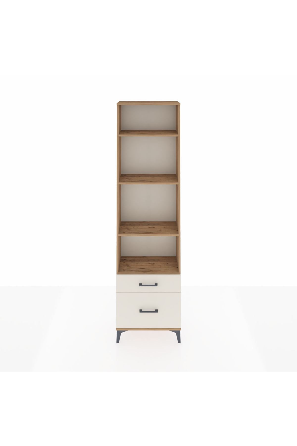 Arges Dolap 4 Raflı 2 Çekmeceli 60x30x221 Çam-Aytaşı