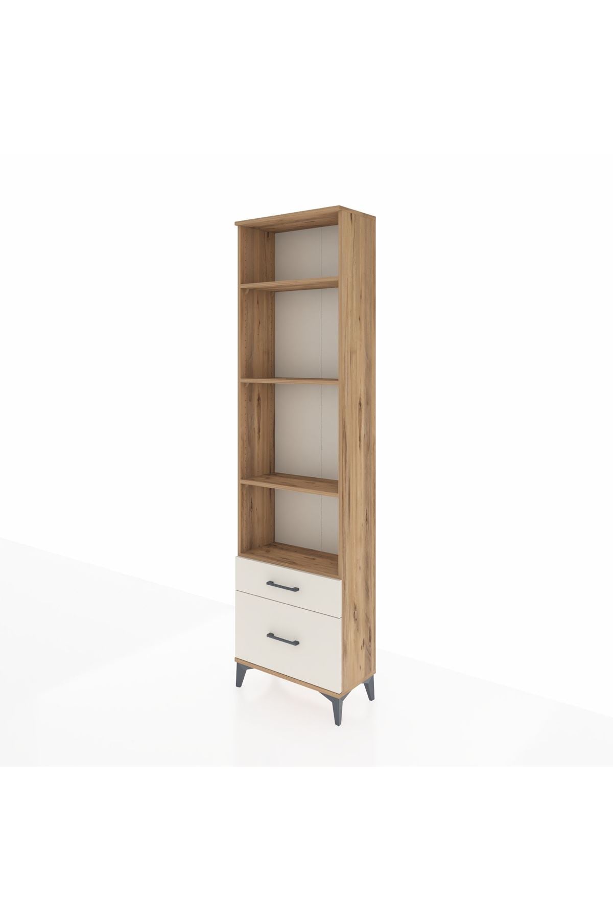 Arges Dolap 4 Raflı 2 Çekmeceli 60x30x221 Çam-Aytaşı