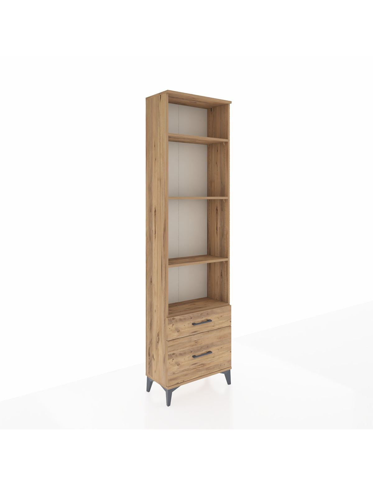 Arges Dolap 4 Raflı 2 Çekmeceli 60x30x221 Çam-Çam