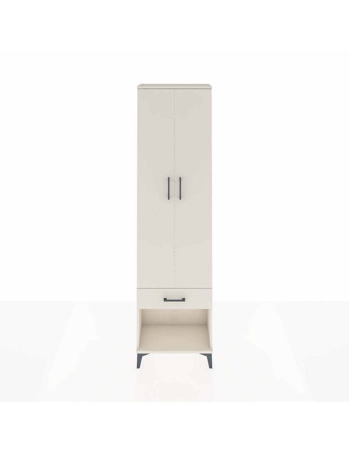 Arges Dolap 3 Raflı Tek Çekmeceli Tek Askılı 60x30x221 Aytaşı-Aytaşı