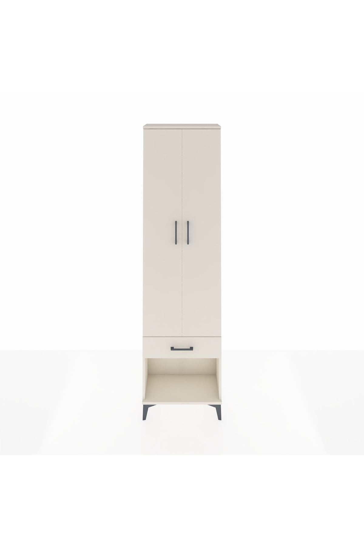 Arges Dolap 3 Raflı Tek Çekmeceli Tek Askılı 60x30x221 Aytaşı-Aytaşı