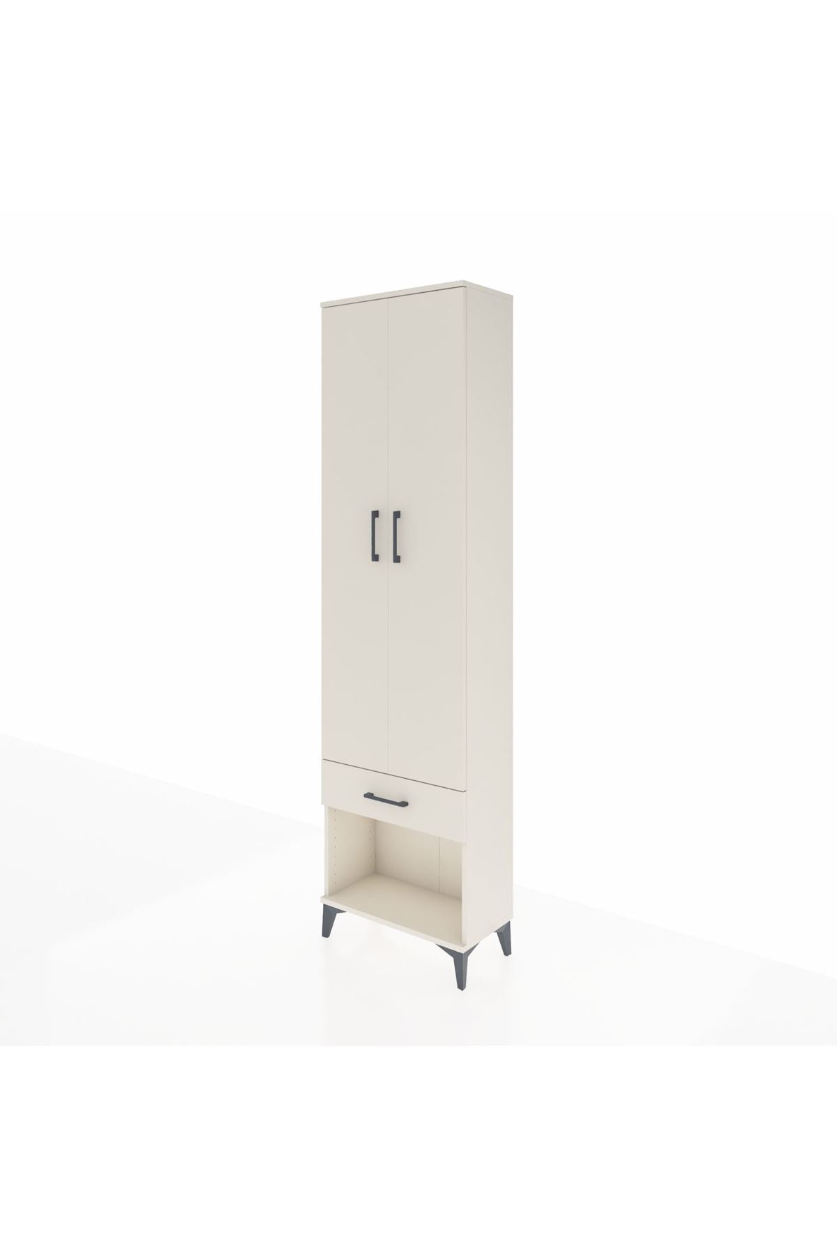 Arges Dolap 3 Raflı Tek Çekmeceli Tek Askılı 60x30x221 Aytaşı-Aytaşı