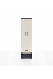 Arges Dolap 3 Raflı Tek Çekmeceli Tek Askılı 60x30x221 Antrasit-Aytaşı