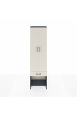 Arges Dolap 3 Raflı Tek Çekmeceli Tek Askılı 60x30x221