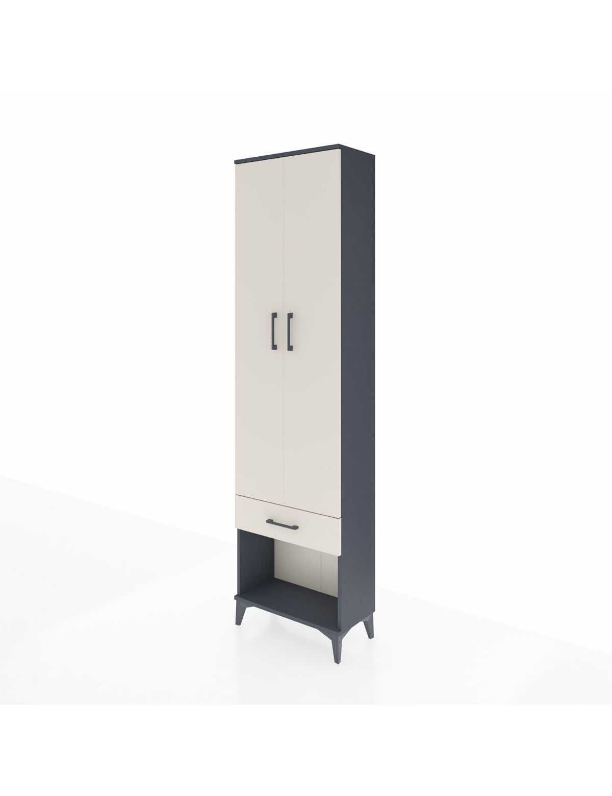 Arges Dolap 3 Raflı Tek Çekmeceli Tek Askılı 60x30x221 - S29M021V4A