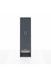 Arges Dolap 3 Raflı Tek Çekmeceli Tek Askılı 60x30x221 Antrasit-Antrasit