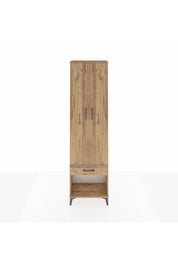 Arges Dolap 3 Raflı Tek Çekmeceli Tek Askılı 60x30x221 Çam-Çam