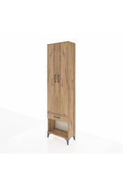 Arges Dolap 3 Raflı Tek Çekmeceli Tek Askılı 60x30x221 Çam-Çam