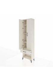 Arges Dolap 4 Raflı Tek Çekmeceli 2 Kapaklı 60x30x221 Aytaşı-Aytaşı