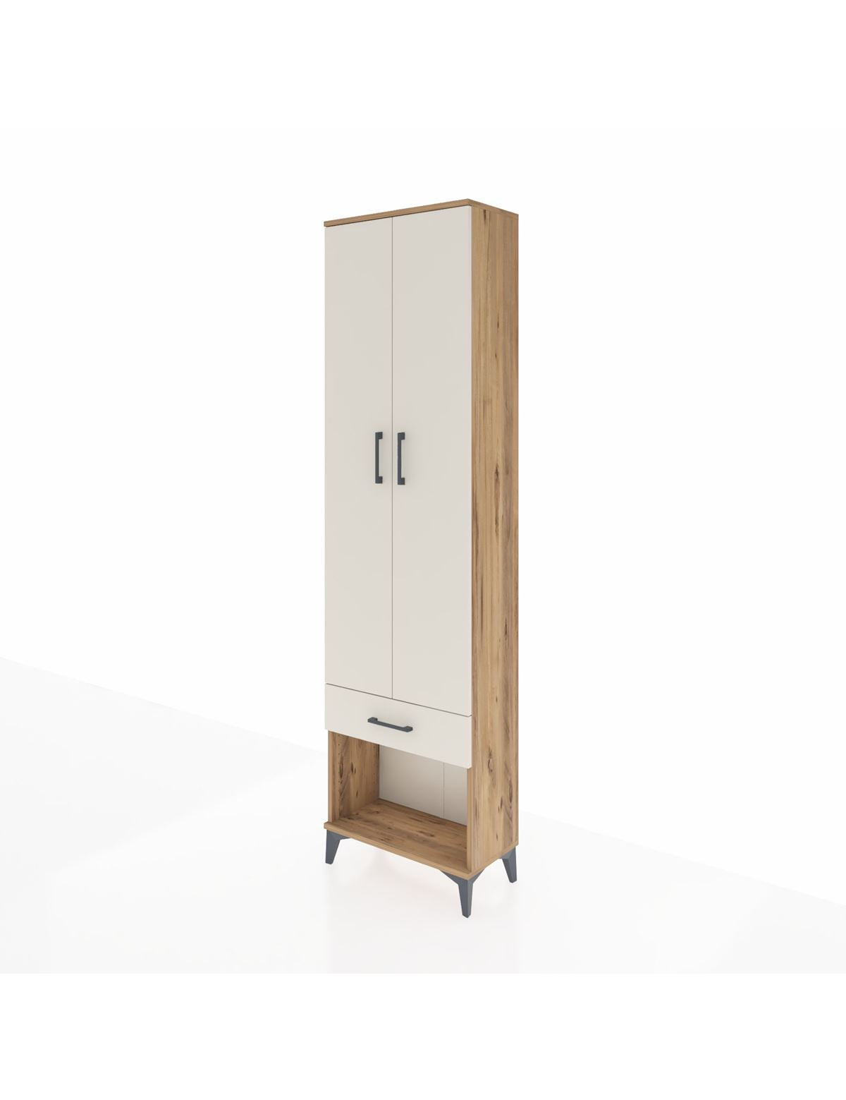 Arges Dolap 4 Raflı Tek Çekmeceli 2 Kapaklı 60x30x221 - S29M022V7A