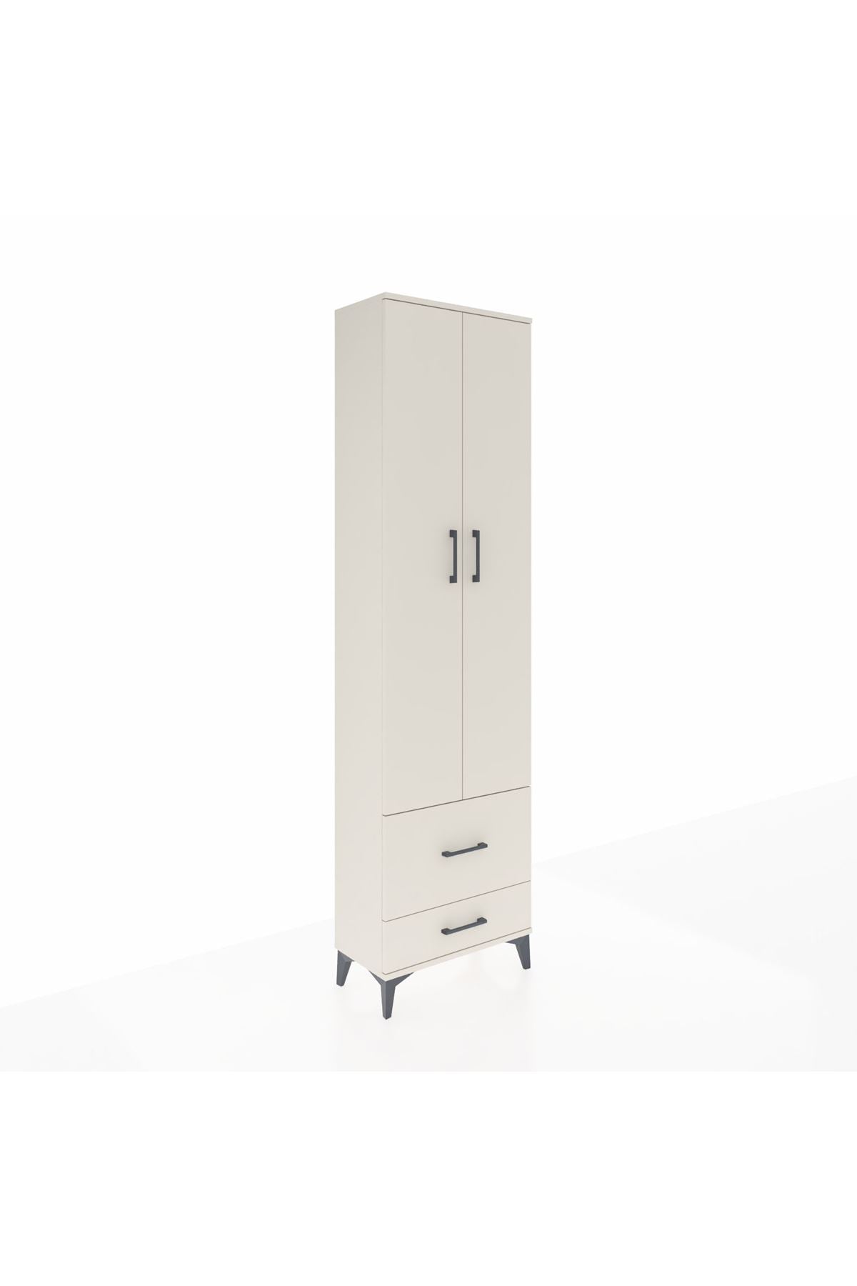 Arges Dolap 3 Raflı 2 Çekmeceli Tek Askılı 60x30x221 Aytaşı-Aytaşı