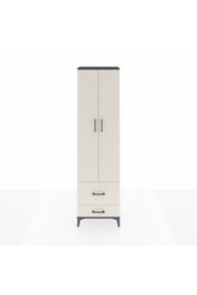 Arges Dolap 3 Raflı 2 Çekmeceli Tek Askılı 60x30x221 Antrasit-Aytaşı