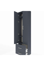 Arges Dolap 3 Raflı 2 Çekmeceli Tek Askılı 60x30x221 Antrasit-Antrasit