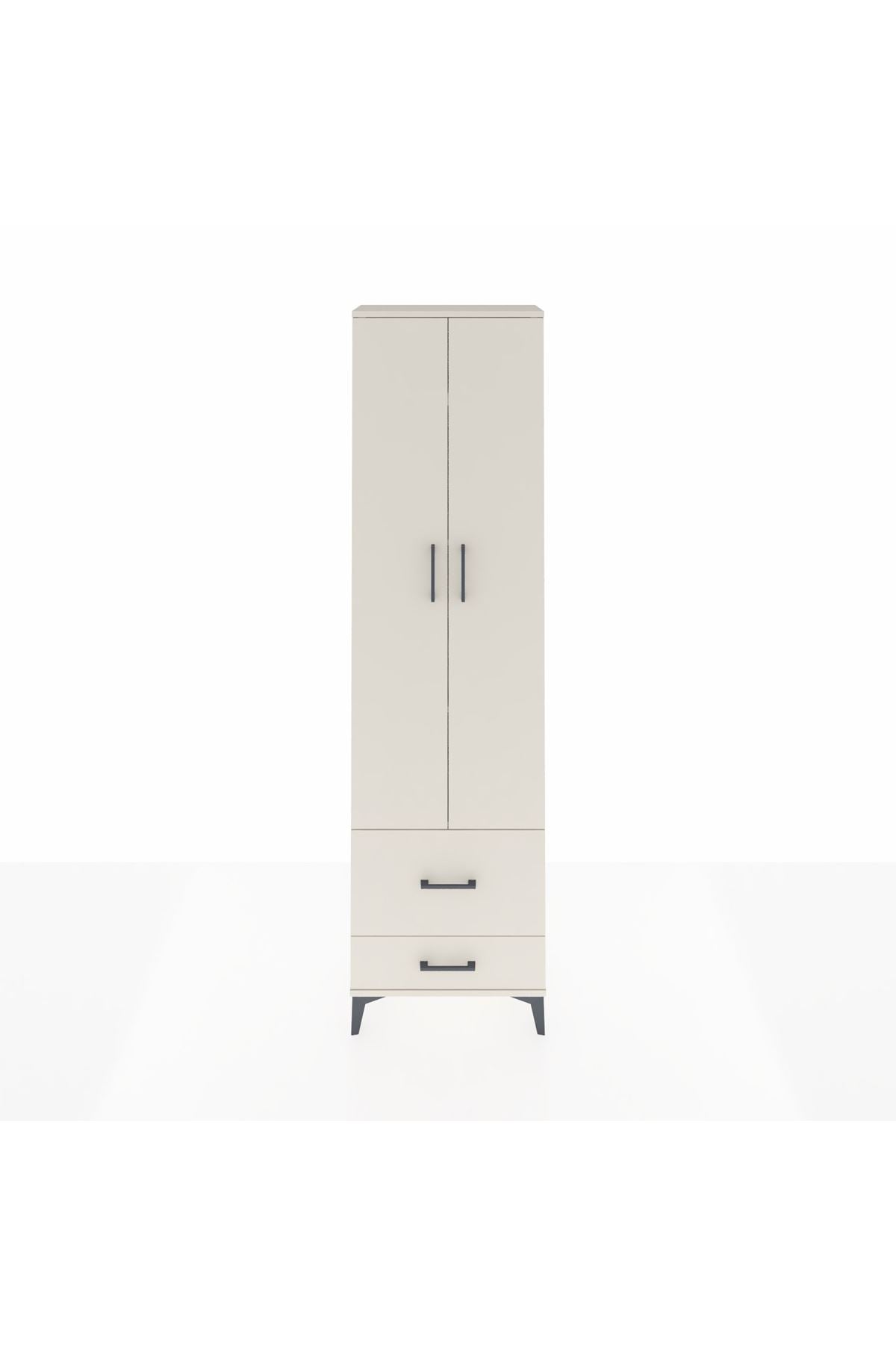 Arges Dolap 4 Raflı 2 Çekmeceli 2 Kapaklı 60x30x221 Aytaşı-Aytaşı