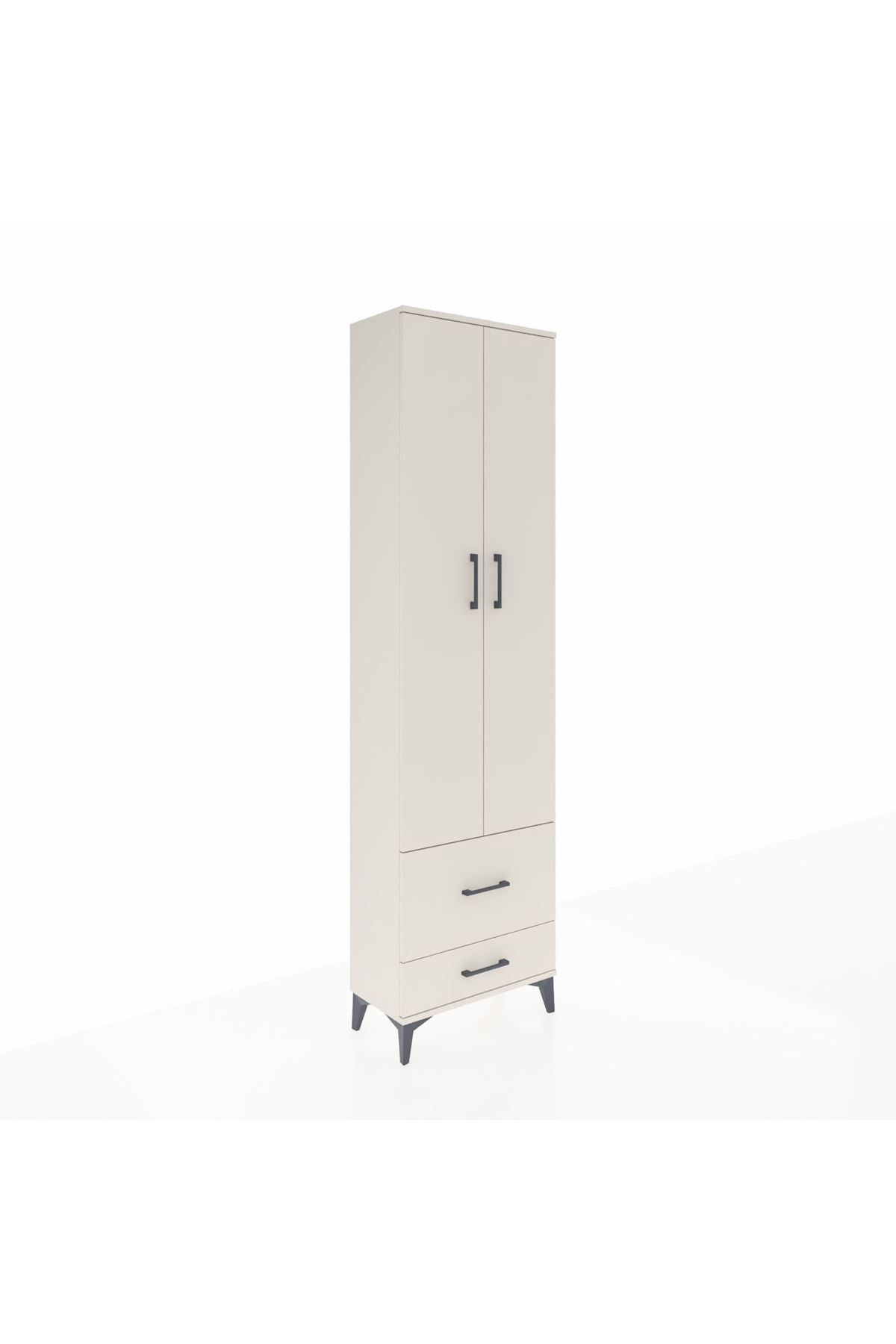 Arges Dolap 4 Raflı 2 Çekmeceli 2 Kapaklı 60x30x221 Aytaşı-Aytaşı