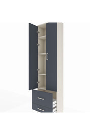Arges Dolap 4 Raflı 2 Çekmeceli 2 Kapaklı 60x30x221 Aytaşı-Antrasit