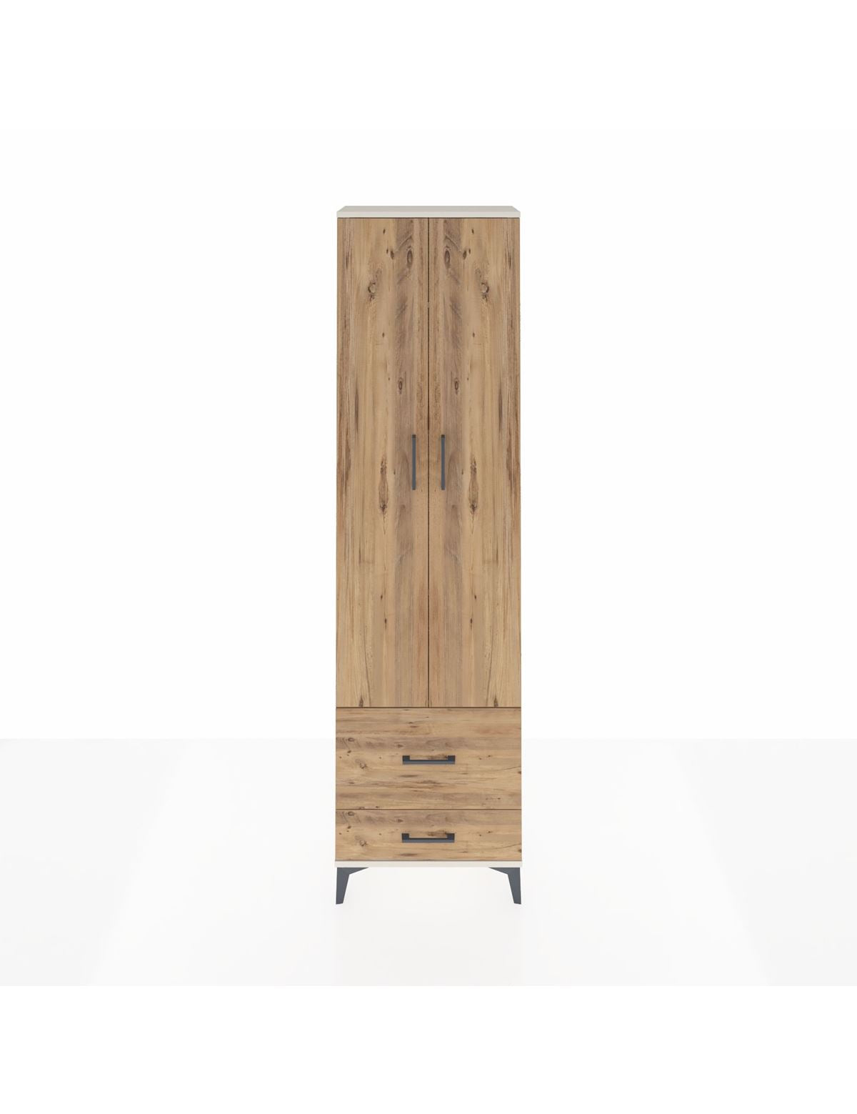 Arges Dolap 4 Raflı 2 Çekmeceli 2 Kapaklı 60x30x221 Aytaşı-Çam