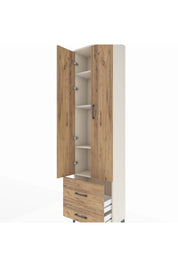 Arges Dolap 4 Raflı 2 Çekmeceli 2 Kapaklı 60x30x221 Aytaşı-Çam