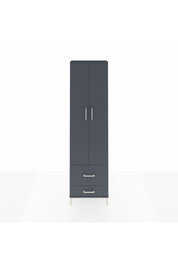 Arges Dolap 4 Raflı 2 Çekmeceli 2 Kapaklı 60x30x221 Antrasit-Antrasit