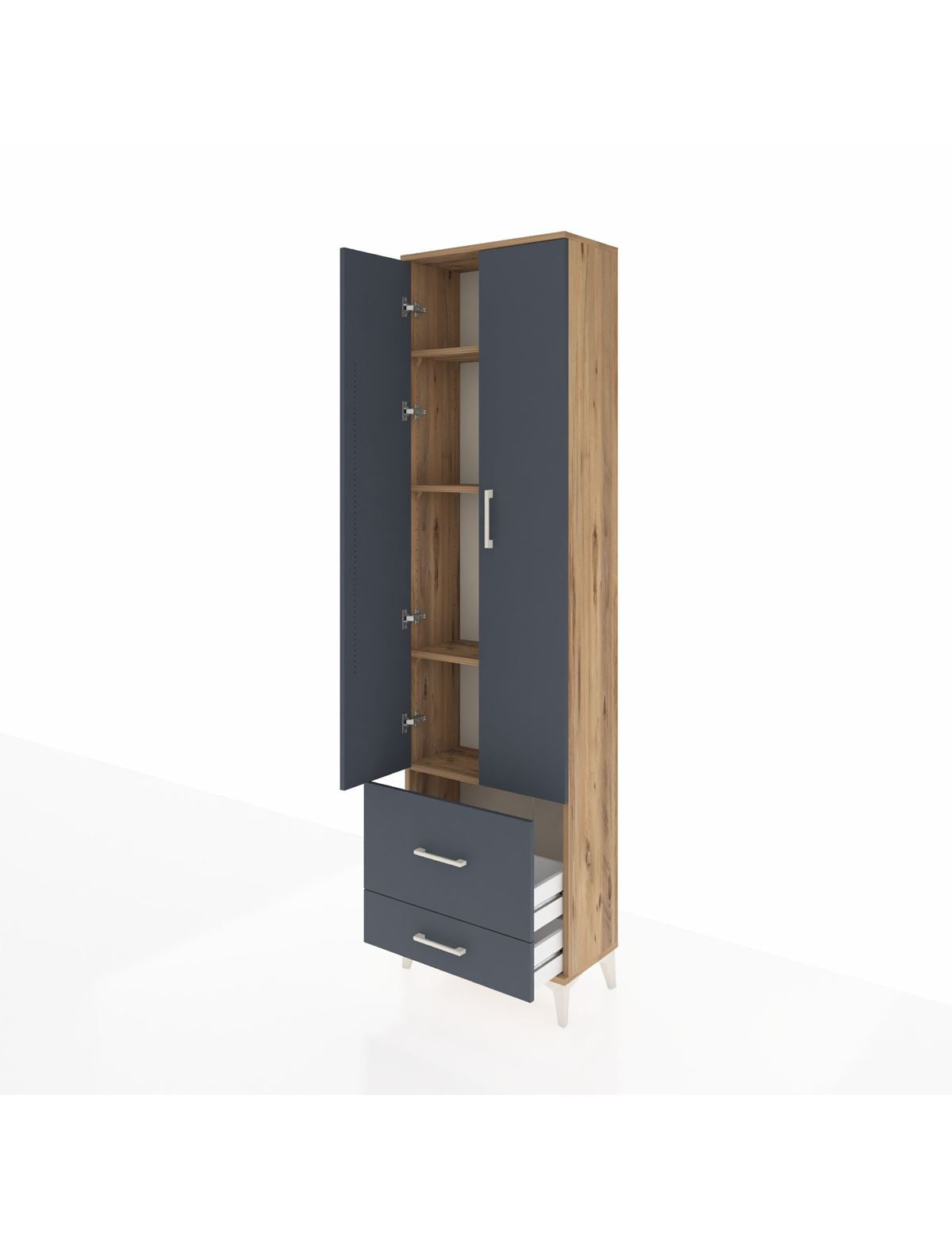 Arges Dolap 4 Raflı 2 Çekmeceli 2 Kapaklı 60x30x221 - S29M024V8A