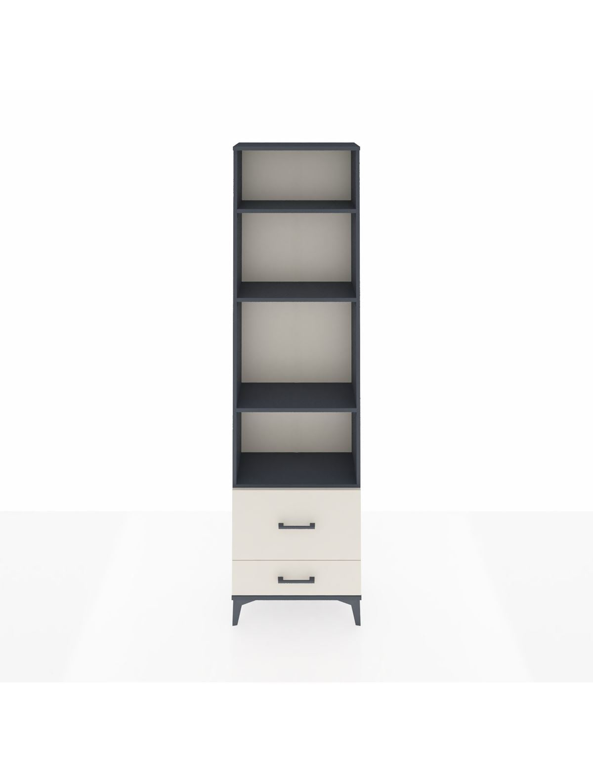 Arges Dolap 4 Raflı 2 Çekmeceli 60x30x221 Antrasit-Aytaşı