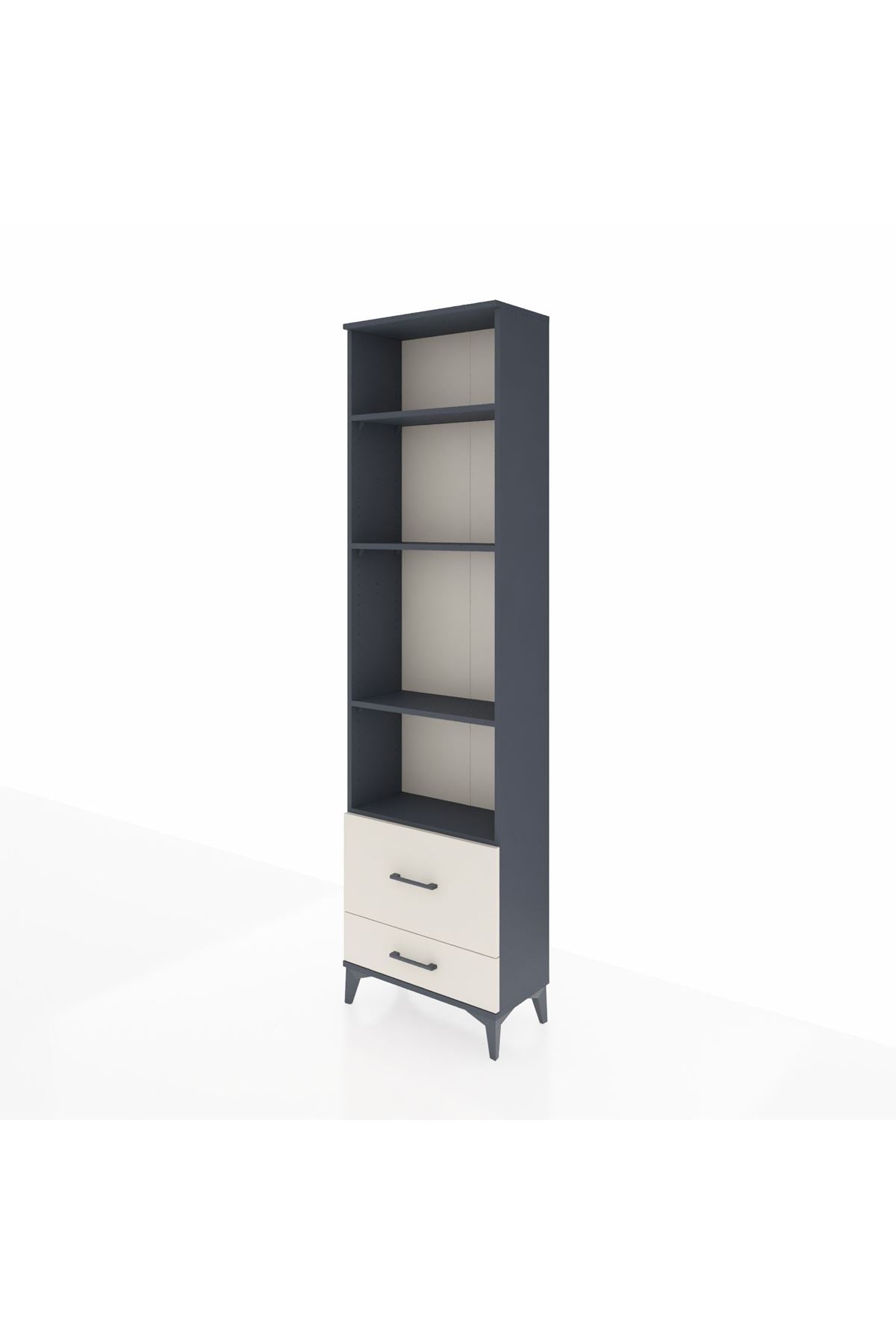 Arges Dolap 4 Raflı 2 Çekmeceli 60x30x221 Antrasit-Aytaşı