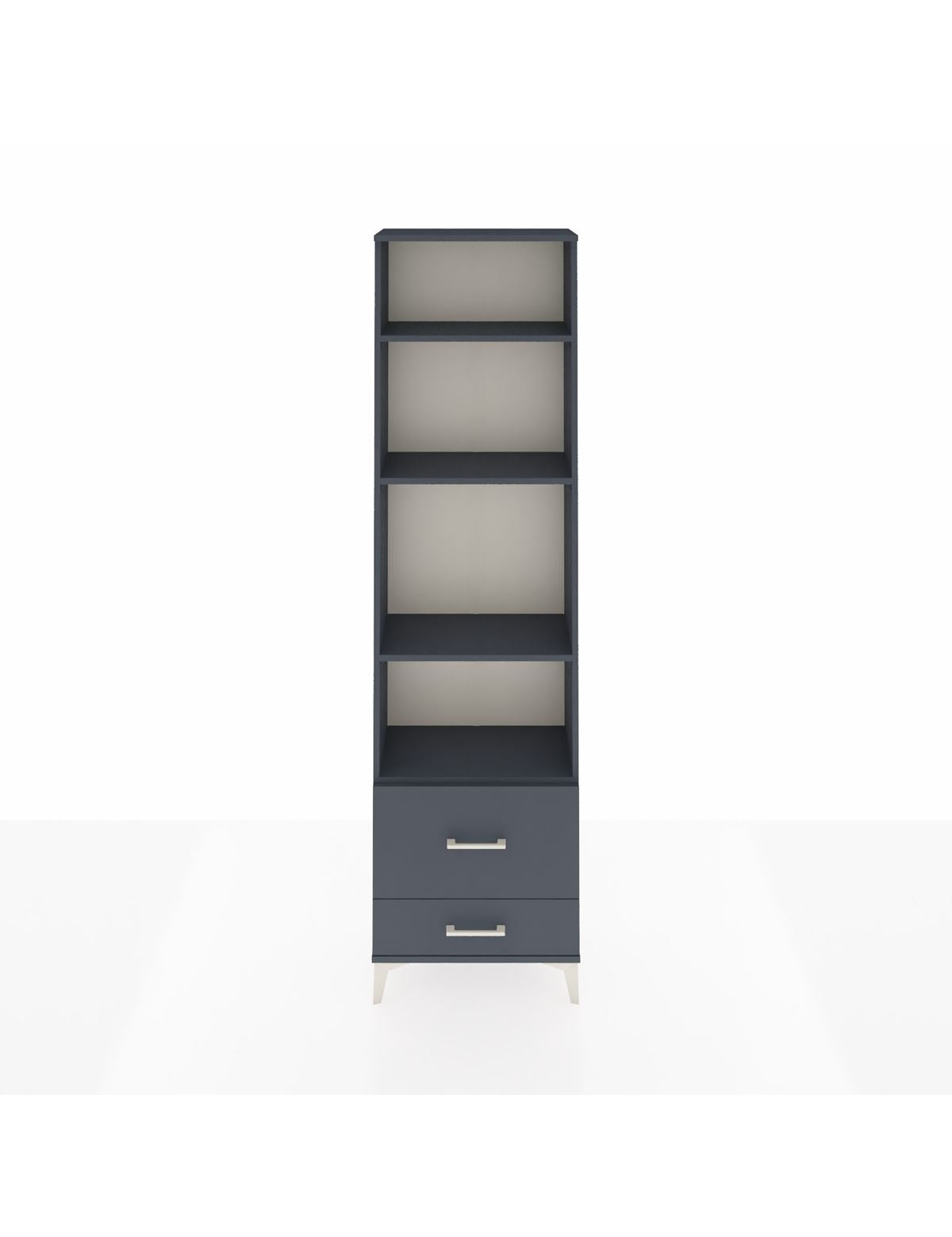 Arges Dolap 4 Raflı 2 Çekmeceli 60x30x221 Antrasit-Antrasit