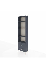 Arges Dolap 4 Raflı 2 Çekmeceli 60x30x221 Antrasit-Antrasit