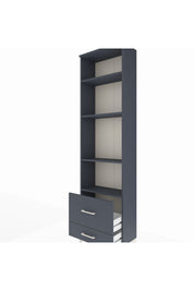 Arges Dolap 4 Raflı 2 Çekmeceli 60x30x221 Antrasit-Antrasit