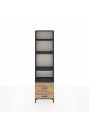 Arges Dolap 4 Raflı 2 Çekmeceli 60x30x221 Antrasit-Çam