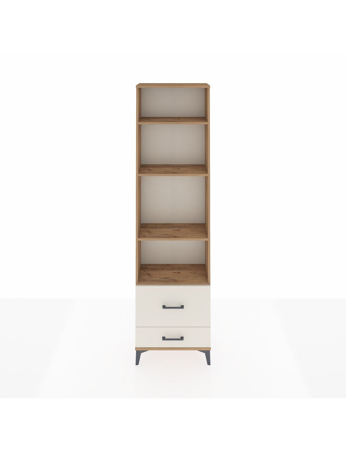 Arges Dolap 4 Raflı 2 Çekmeceli 60x30x221 Çam-Aytaşı