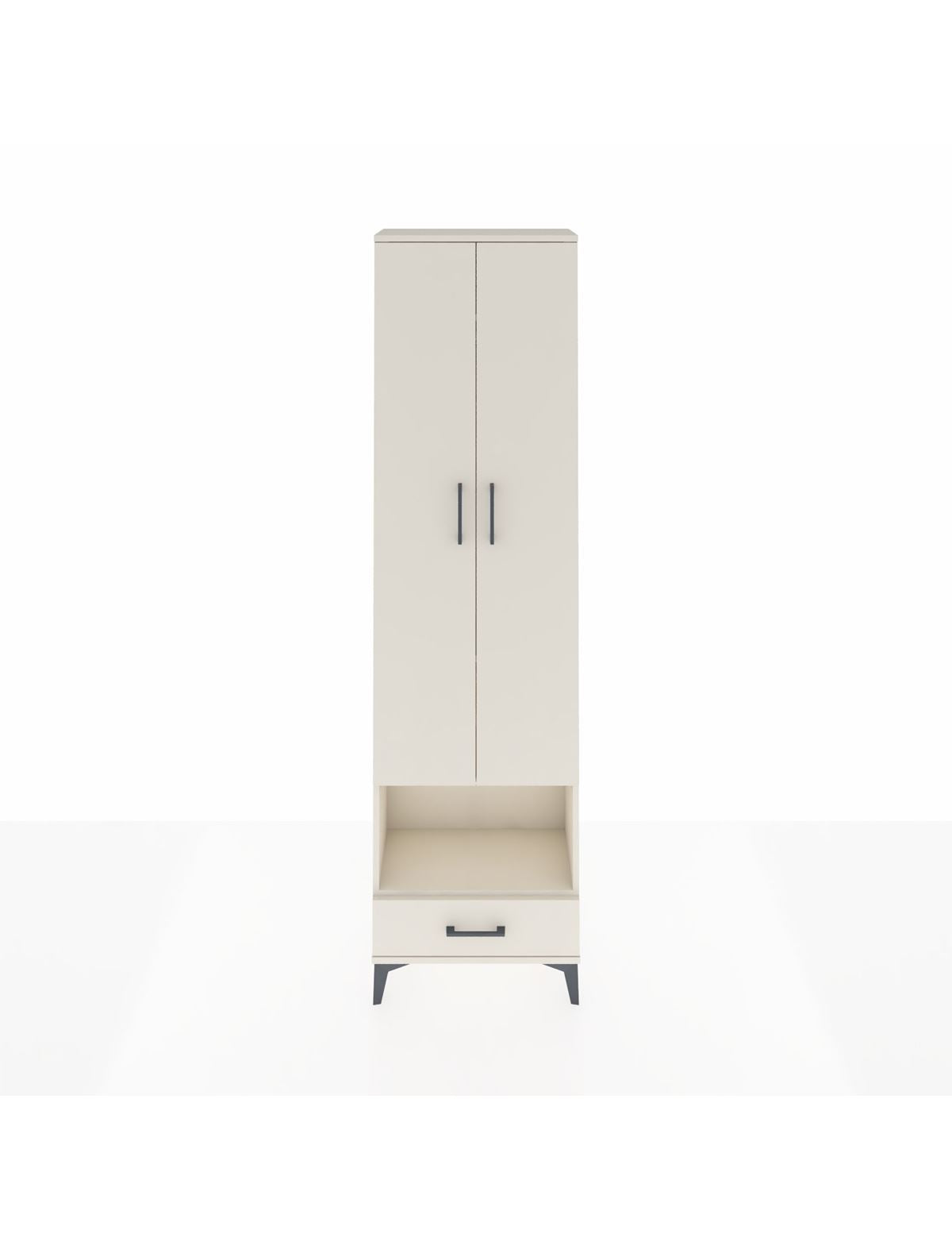 Arges Dolap 4 Raflı Tek Çekmeceli Tek Askılı 60x30x221 Aytaşı-Aytaşı