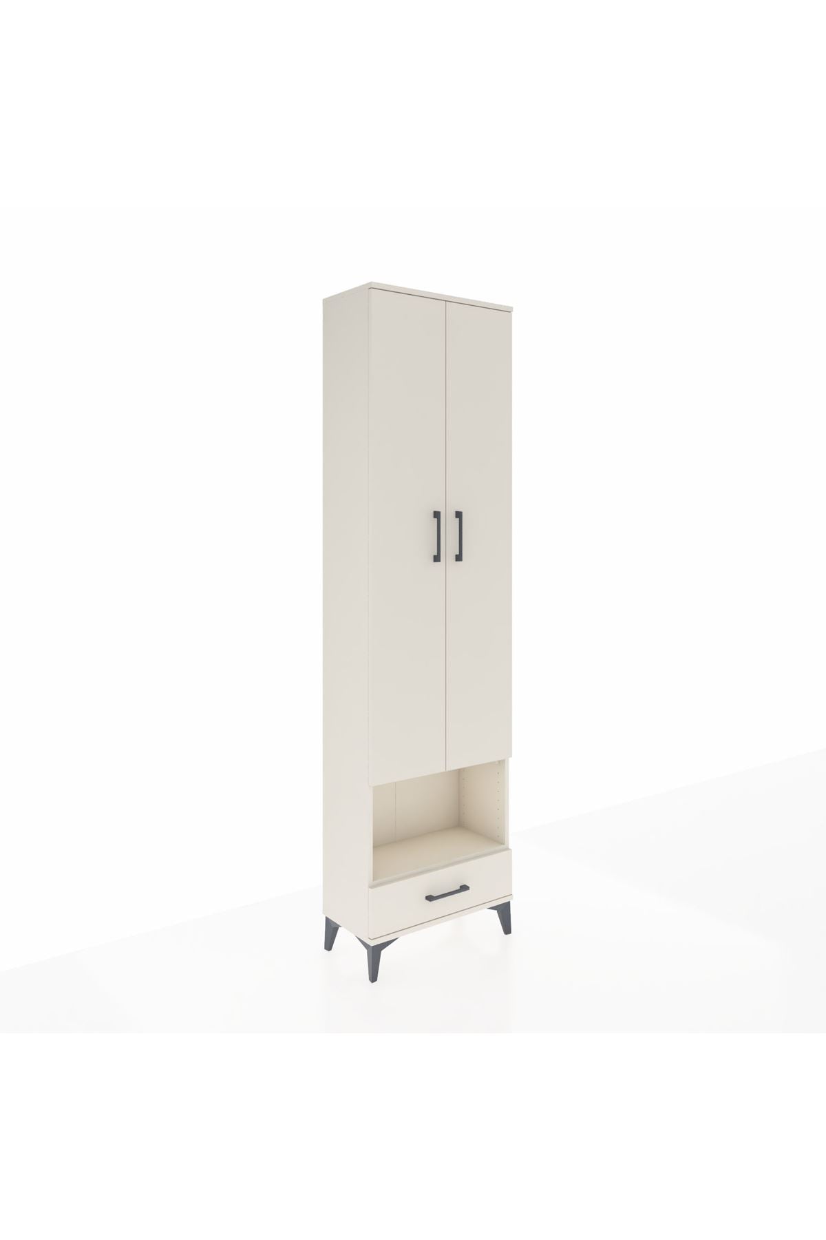 Arges Dolap 4 Raflı Tek Çekmeceli Tek Askılı 60x30x221 Aytaşı-Aytaşı