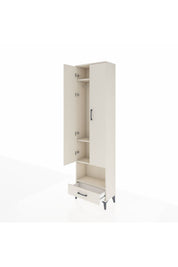 Arges Dolap 4 Raflı Tek Çekmeceli Tek Askılı 60x30x221 Aytaşı-Aytaşı