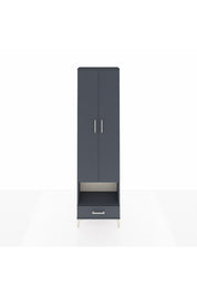 Arges Dolap 4 Raflı Tek Çekmeceli Tek Askılı 60x30x221 Antrasit-Antrasit