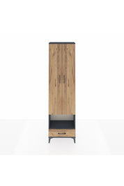 Arges Dolap 4 Raflı Tek Çekmeceli Tek Askılı 60x30x221 Antrasit-Çam