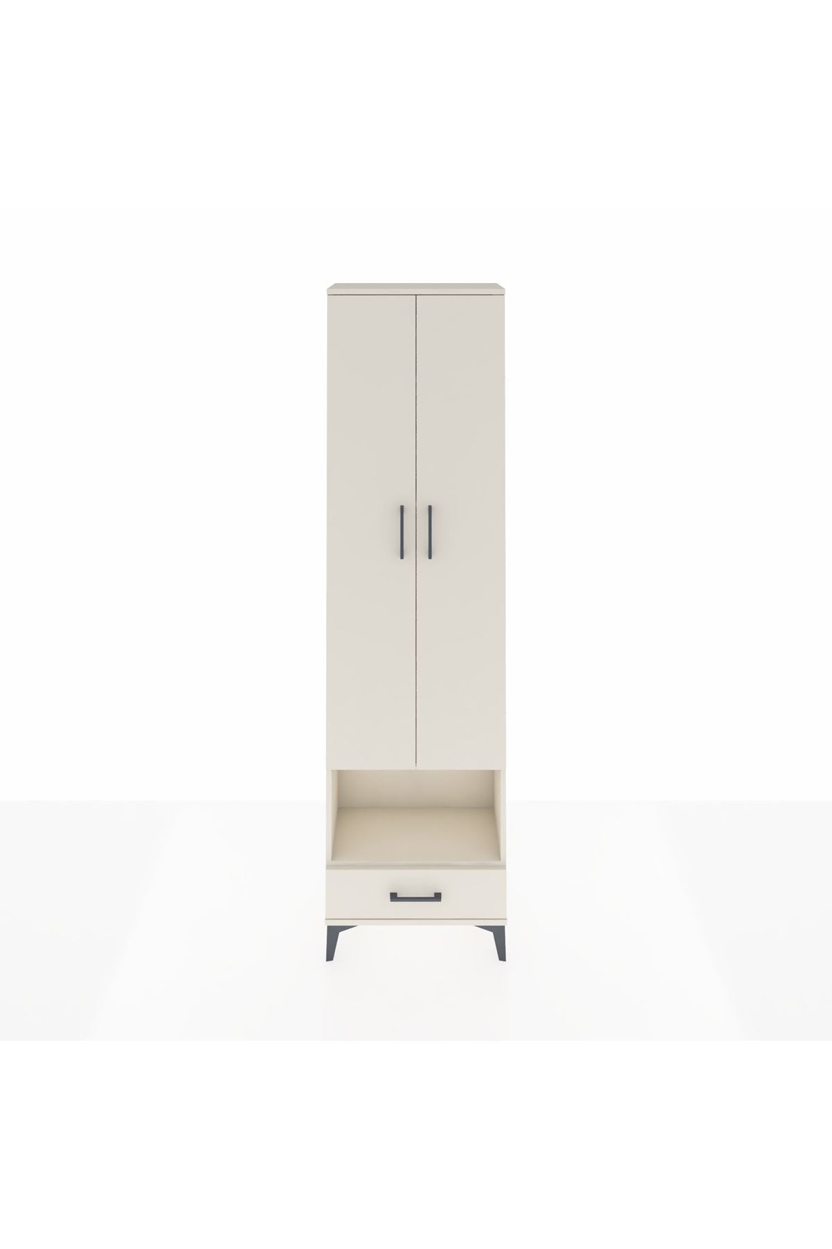 Arges Dolap 5 Raflı Tek Çekmeceli Tek Askılı 60x30x221 Aytaşı-Aytaşı