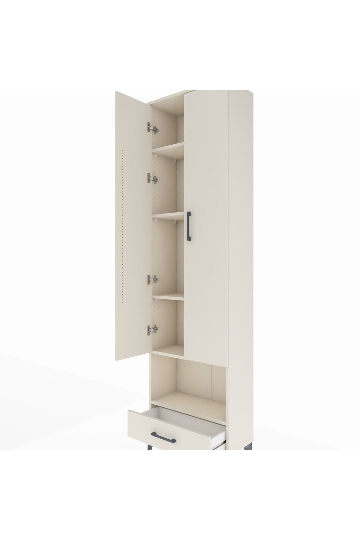 Arges Dolap 5 Raflı Tek Çekmeceli Tek Askılı 60x30x221 Aytaşı-Aytaşı