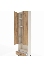 Arges Dolap 5 Raflı Tek Çekmeceli Tek Askılı 60x30x221 Aytaşı-Çam