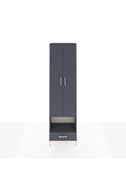 Arges Dolap 5 Raflı Tek Çekmeceli Tek Askılı 60x30x221 Antrasit-Antrasit