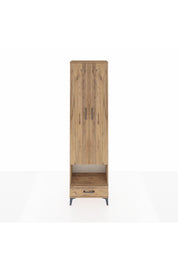 Arges Dolap 5 Raflı Tek Çekmeceli Tek Askılı 60x30x221 Çam-Çam