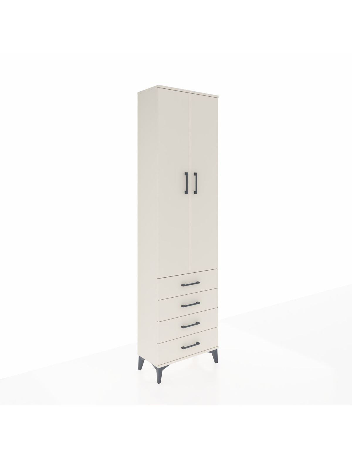 Arges Dolap 2 Raflı 4 Çekmeceli Tek Askılı 60x30x221 Aytaşı-Aytaşı