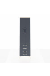 Arges Dolap 2 Raflı 4 Çekmeceli Tek Askılı 60x30x221 Aytaşı-Antrasit