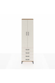 Arges Dolap 2 Raflı 4 Çekmeceli Tek Askılı 60x30x221 Çam-Aytaşı