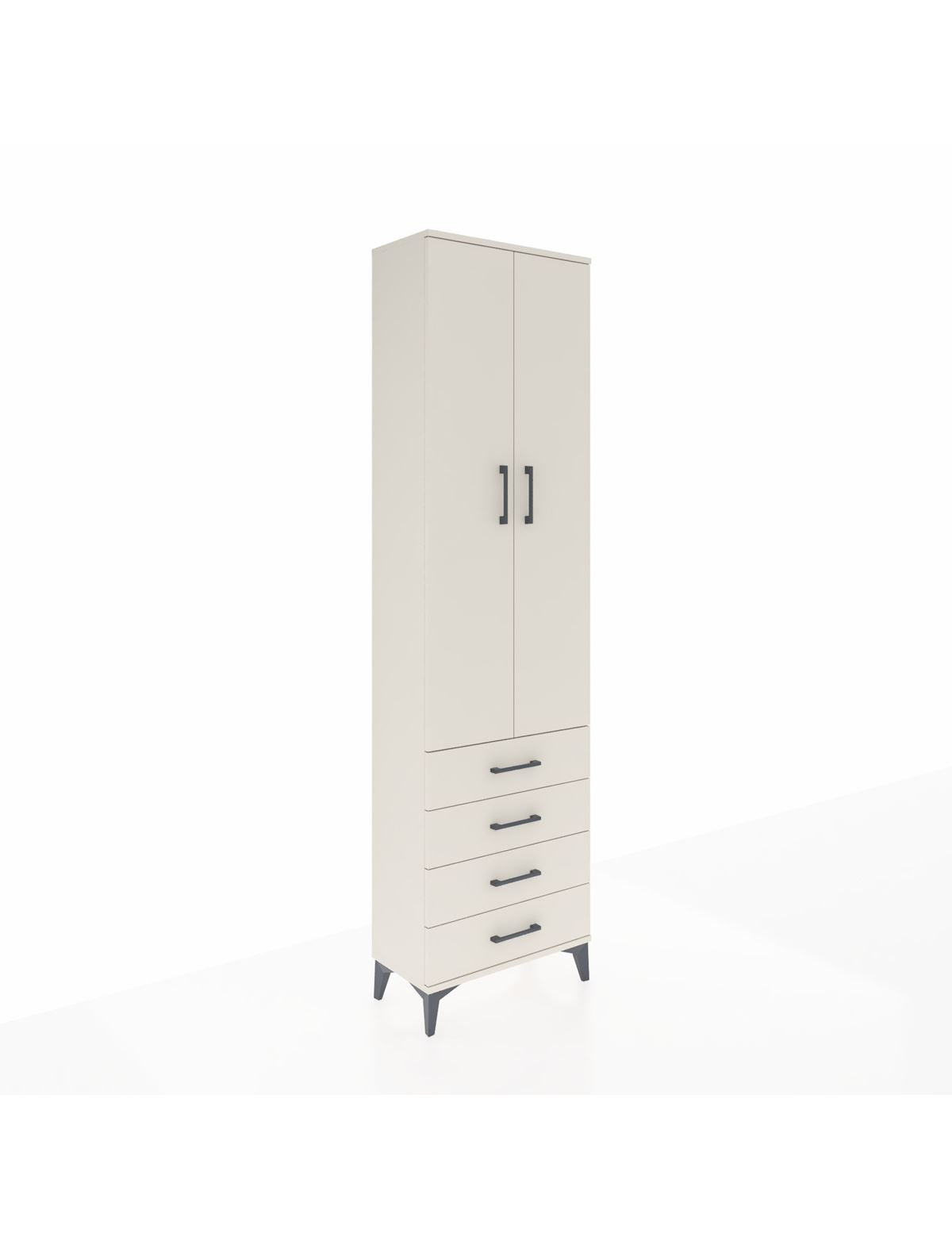 Arges Dolap 4 Raflı 4 Çekmeceli 2 Kapaklı 60x30x221 Aytaşı-Aytaşı